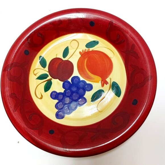 ⭐️2/$30 - Living Art Serving GRANADA Platter hand painted 8" Good condition - Picture 1 of 5